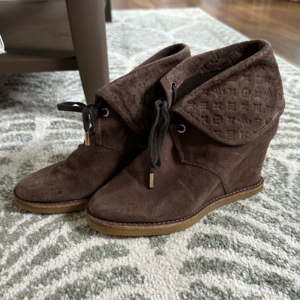 Louis Vuitton Wedge Ankle Boots